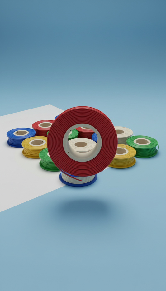PLA filament on cardboard spool